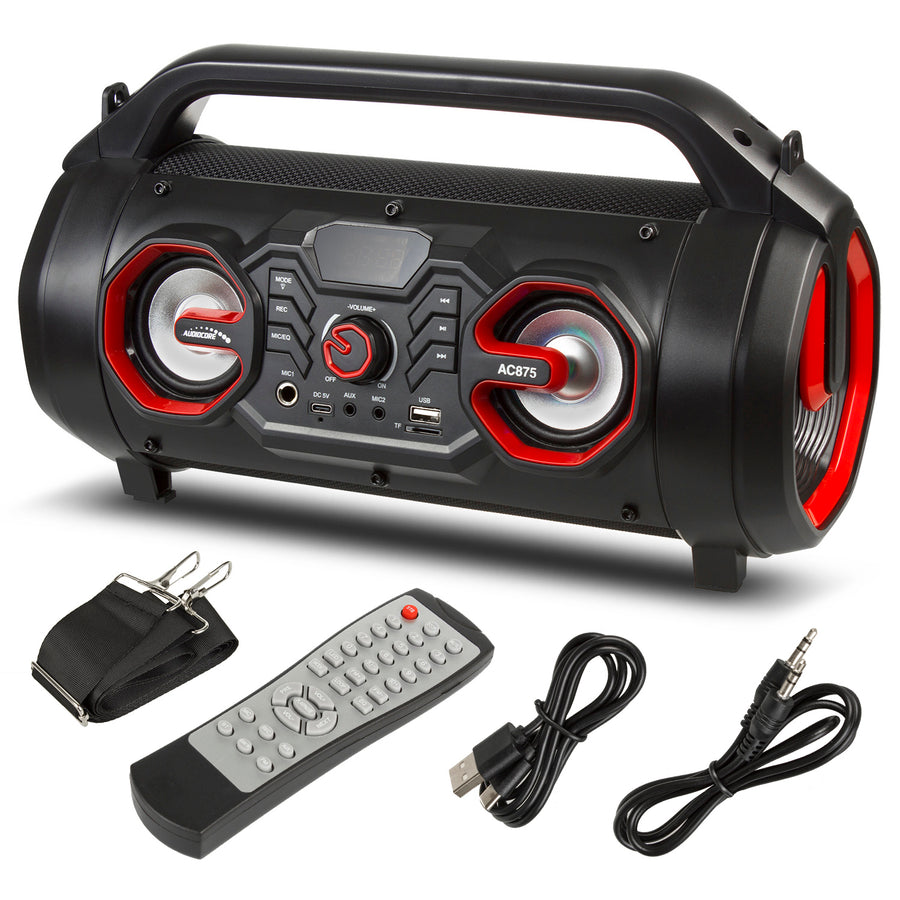 Audiocore bazooka bärbar högtalare, bluetooth 5.0, FM-radio, mikrokort, SDIPX4, 2000mAh, AC875