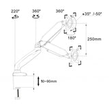 SKRIFTSFÄSTE FÖR LED LCD MONITOR USB 3.0 10-32 "Art L-17GD