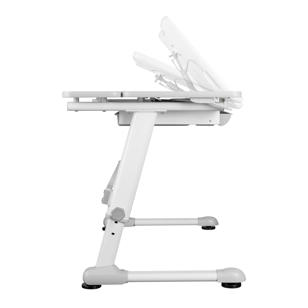 Ergo Office ergonomiskt skrivbord för barn, höjdjusterbart, grått, max 75 kg, ER-435