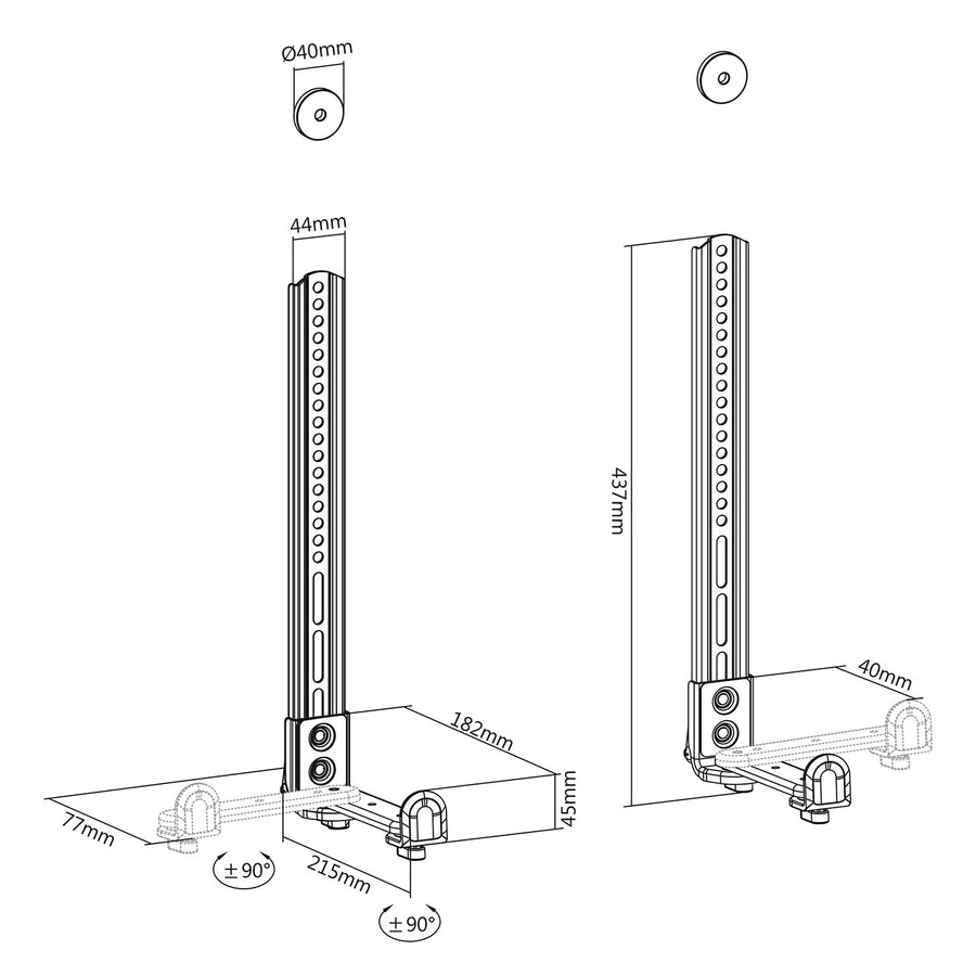 Universellt Soundbar-fäste upp till 15 kg Högtalarfäste för montering under TV:n