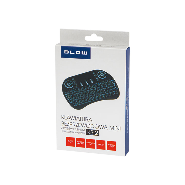 Blow KS-2  Trådlös Mini Trådlöst Tangentbord Med Bakgrundsbelysning Och Pekplatta