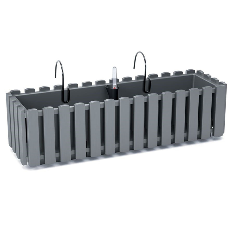 Balkongslåda med krokar Boardee Fencycase DDEF600W grå