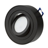 Maclean spot -takarmatur, för ljuskällor MR16 / GU10, svart, 94x32mm, rund, aluminium, MCE462 B