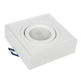 Maclean spot -takarmatur, för ljuskällor MR16 / GU10, vit, 94x94x32mm, fyrkantig, alu, MCE464 W