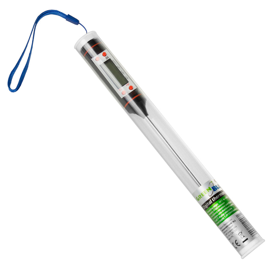 Termometer / sond för mat, GreenBlue, sondlängd 15 cm, temperaturintervall -50 grader C till +300 grader C, noggrannhet 0,1 grader C, GB178