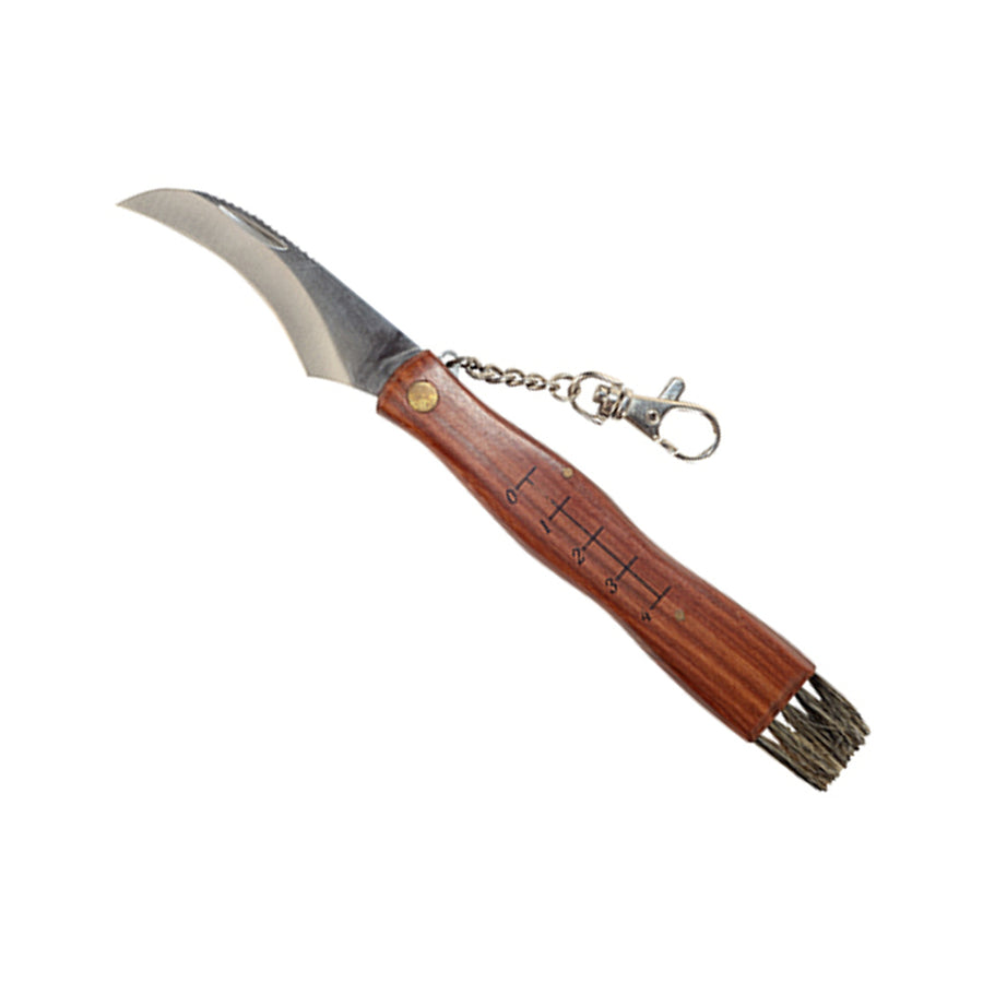 Greenmill trädgårds kniv svamp plockkniv med borste och GR5040 måttband