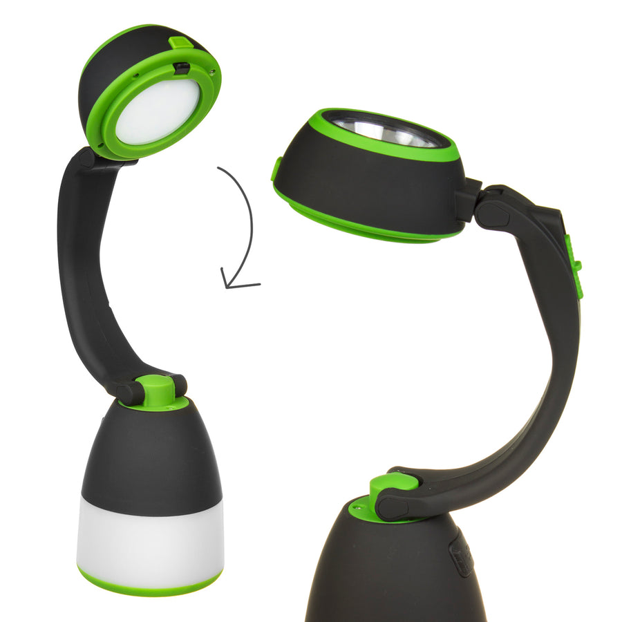 Maclean 3in1 LED-lampa, camping, skrivbordslampa, ficklampa, 1W, 60-200lm, kallvit 6000K, 18650 1500mAh, powerbank-funktion MCE298