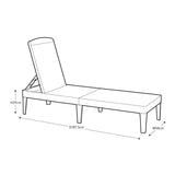 Jaipur Sun Lounger Justerbar Trädgårdstol - Antracit