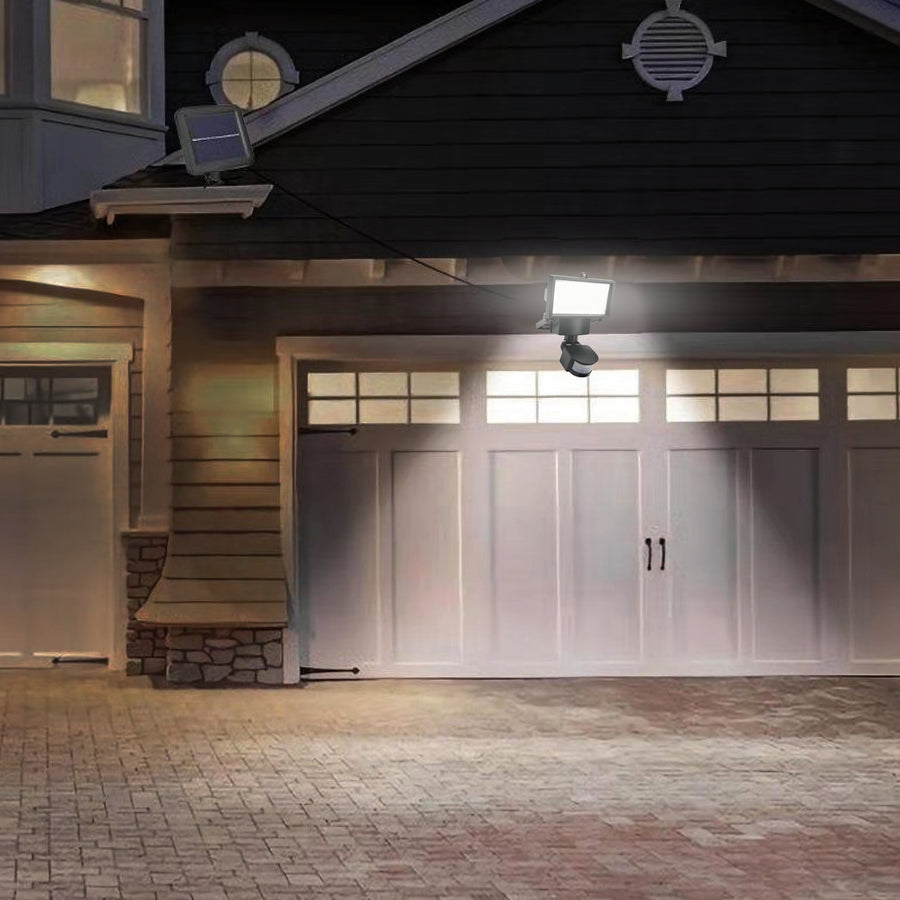 Maclean MCE442 Solar LED-Lampa Med Rörelsesensor Strålkastare Solar Vägglampa Skymning Sensor Solar Ljus IP44 6W 360 Lumen 6000K