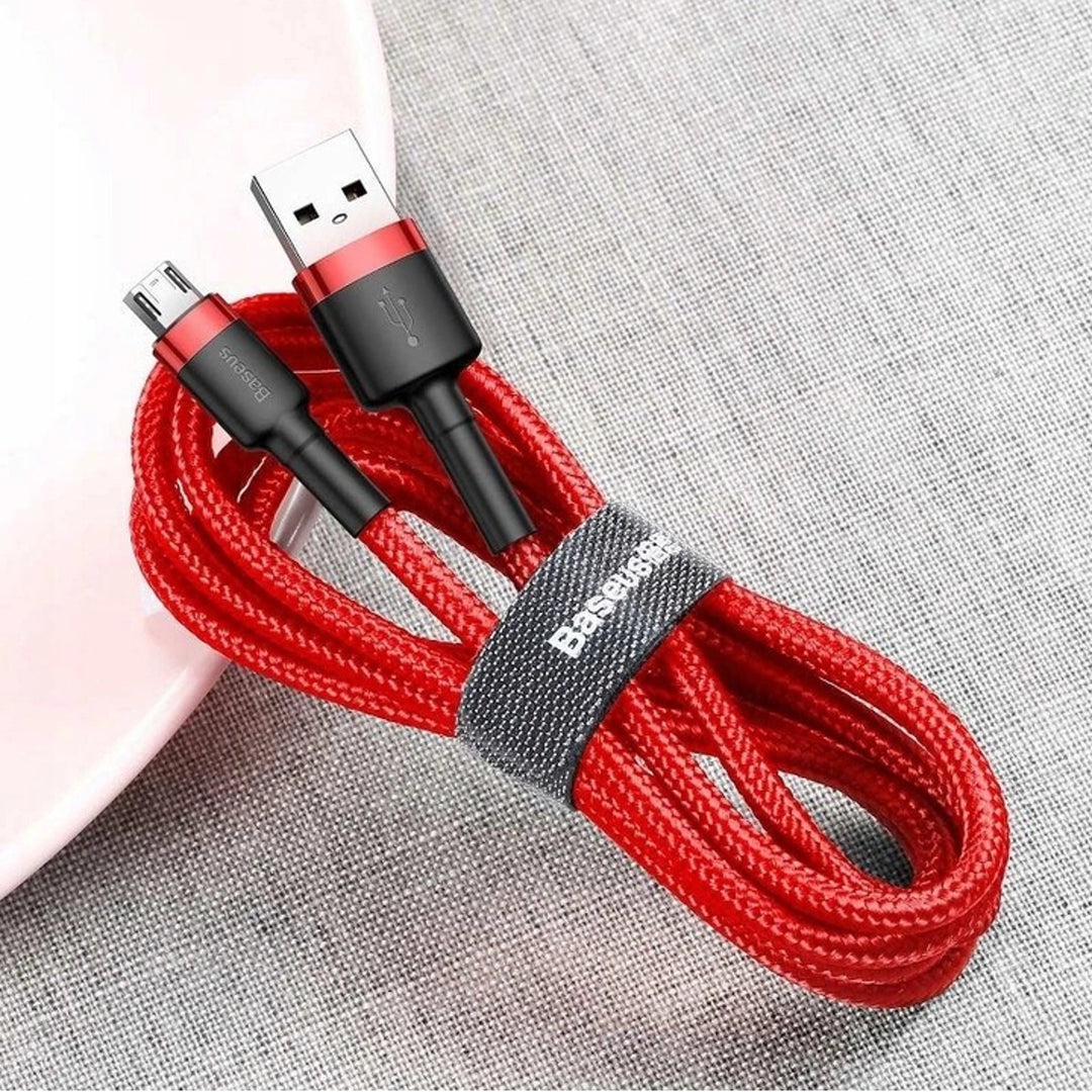 BASKBK46685 Kabel Laddning Dataöverföring Hållbar nylonflätad tråd USB Micro USB 1,5 A Telefon 2 M 5 V