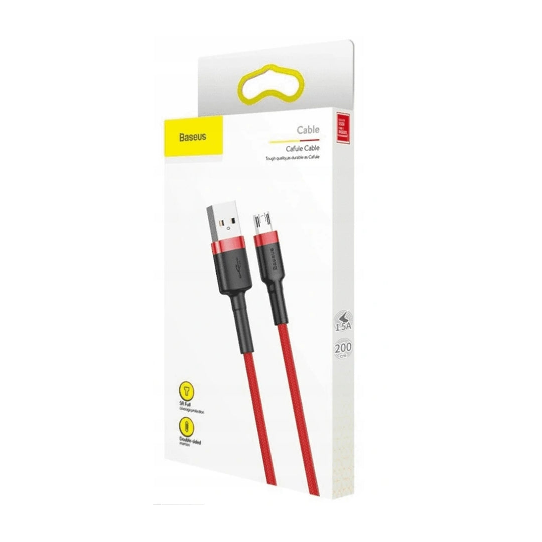 BASKBK46685 Kabel Laddning Dataöverföring Hållbar nylonflätad tråd USB Micro USB 1,5 A Telefon 2 M 5 V