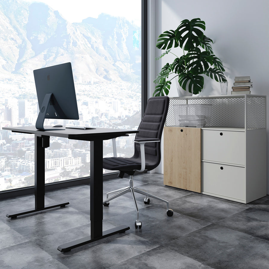 Ergo Office ER-443 Elektriskt Skrivbord Med 1 Motor Höjdjusterbar Max 1160mm, Maxvikt 80kg