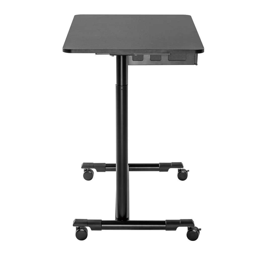 Maclean MC-925 Skrivbord För Sittande Och Stående Arbete Pneumatiskt Höj- och Sänkbart Kontorsbord Med Låda Och Hjul Ergonomiskt Skrivbord 91,5x56cm