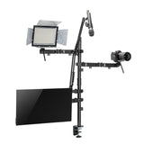 NanoRS RS164 All-in-One Studio Professional Skrivbordsfäste För 17-32" Monitor + Mikrofon + Kamera Och Strålkastare Fäste För Studio TripodVESA 75x75 100x100