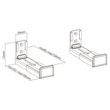 Maclean MC-932 Universal Soundbar-Fäste Väggfäste För Soundbar-Högtalare Väggfäste Lådfäste Justerbart Djup 90~154mm Upp Till 15kg 2x Fästen