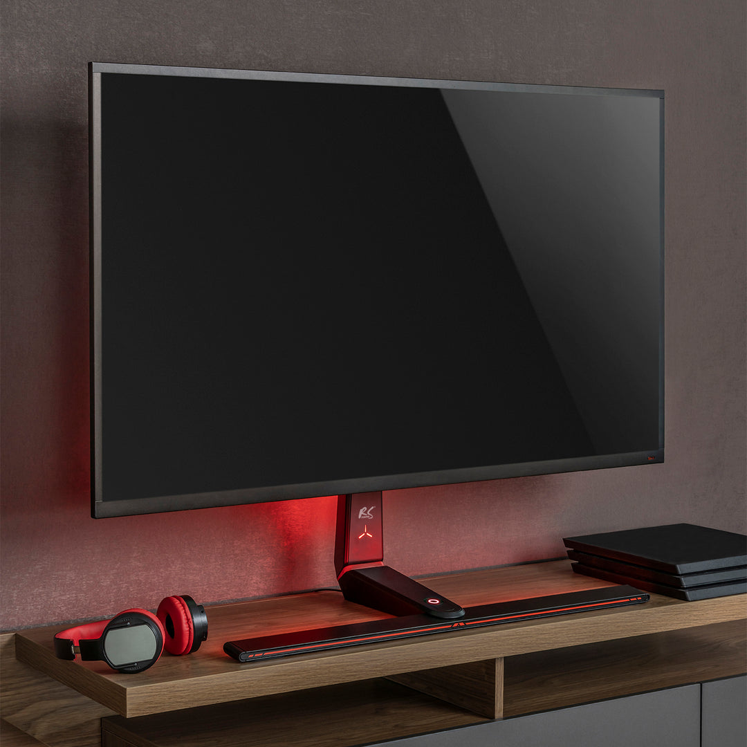 NanoRS RS167 Gamingmonitorstativ Höjdjusterbart RGB LED 32-55" Max. VESA 400x400 Max. 40kg