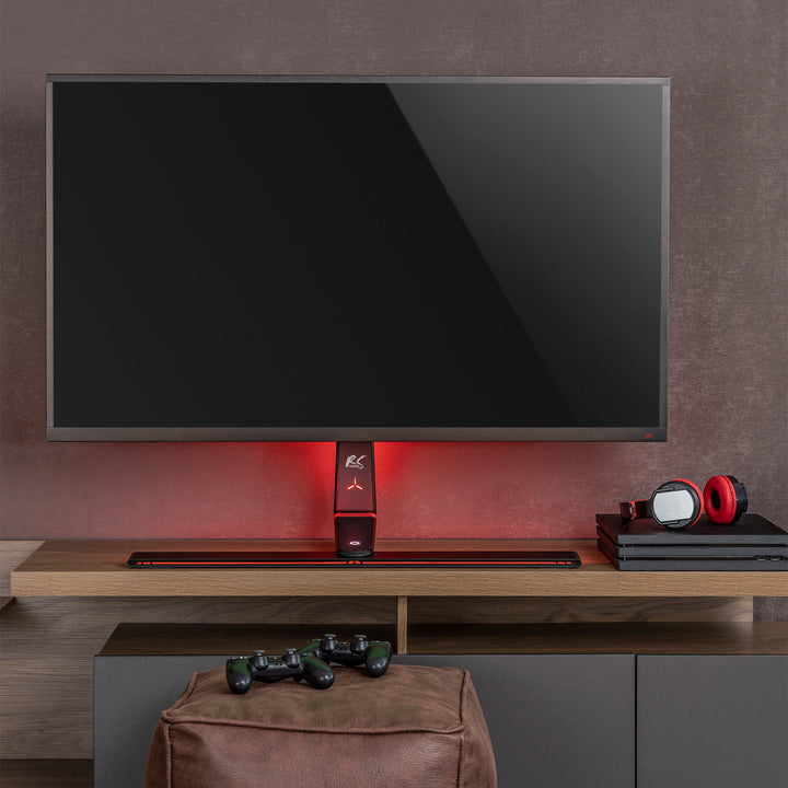 NanoRS RS167 Gamingmonitorstativ Höjdjusterbart RGB LED 32-55" Max. VESA 400x400 Max. 40kg