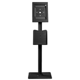 Maclean MC-867 Tabletthållare Golvställ Med Broschyrhållare Tablettstation Med Lås Kompatibel Med 12,9" iPad Pro