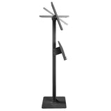 Maclean MC-867 Tabletthållare Golvställ Med Broschyrhållare Tablettstation Med Lås Kompatibel Med 12,9" iPad Pro