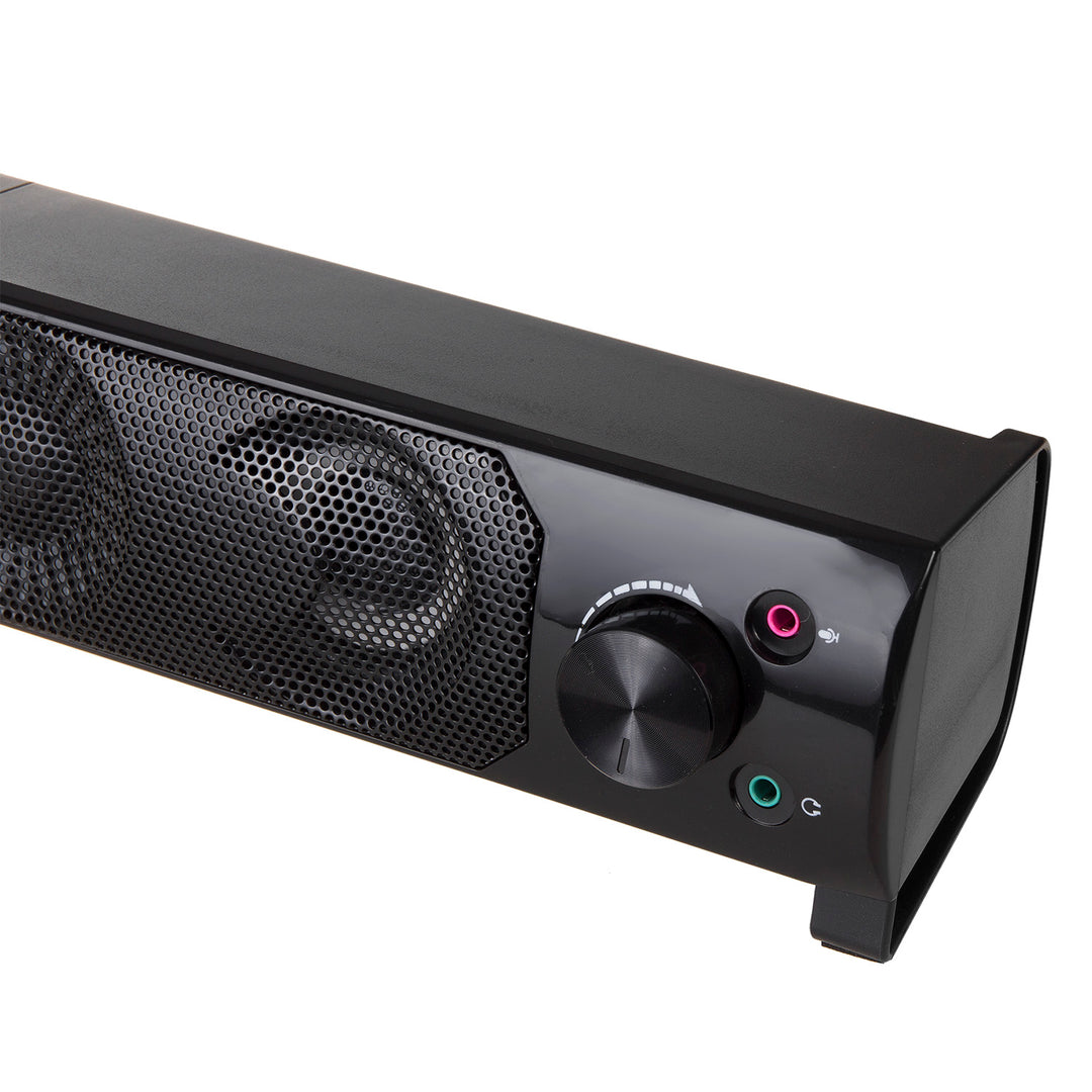 Audiocore AC955 2 i 1 2.0 PC-Högtalare Med Soundbar-Funktion RGB-Bakgrundsbelysning Stereohögtalare 2x3W RMS AUX 3,5 mm USB-driven