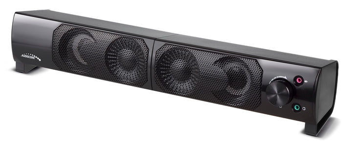 Audiocore AC955 2 i 1 2.0 PC-Högtalare Med Soundbar-Funktion RGB-Bakgrundsbelysning Stereohögtalare 2x3W RMS AUX 3,5 mm USB-Driven