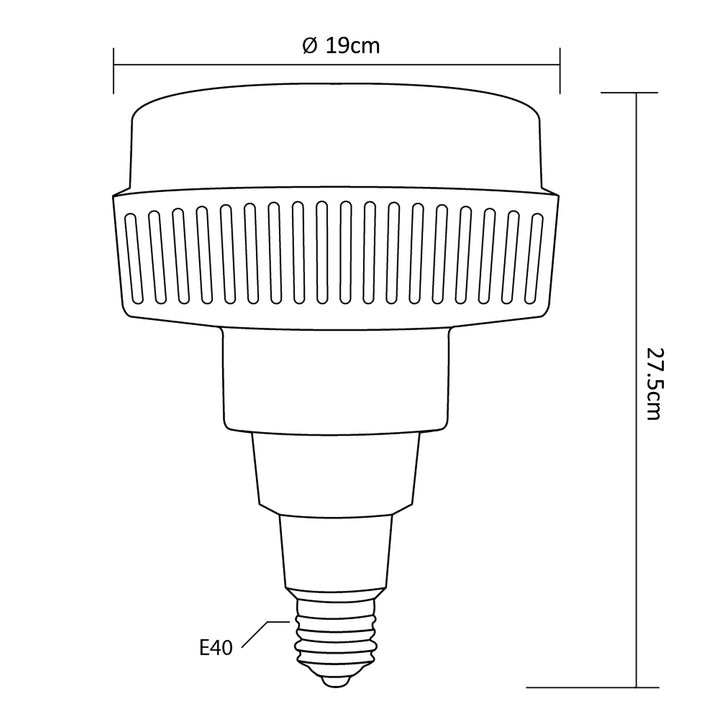 Maclean MCE305 CW LED-lampa, E40, 95W, 230V, Kallt Vitt, 6500K, 13000lm