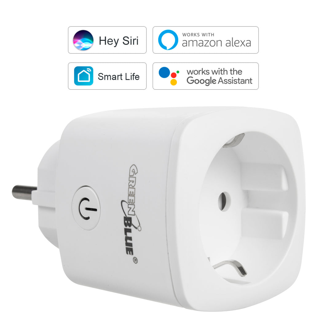 GreenBlue GB720 F Smart WiFi Socket Kompatibel Med Google Home Google Assistant Alexa Siri Smart Home Switchable Socket Wifi 2.4Ghz