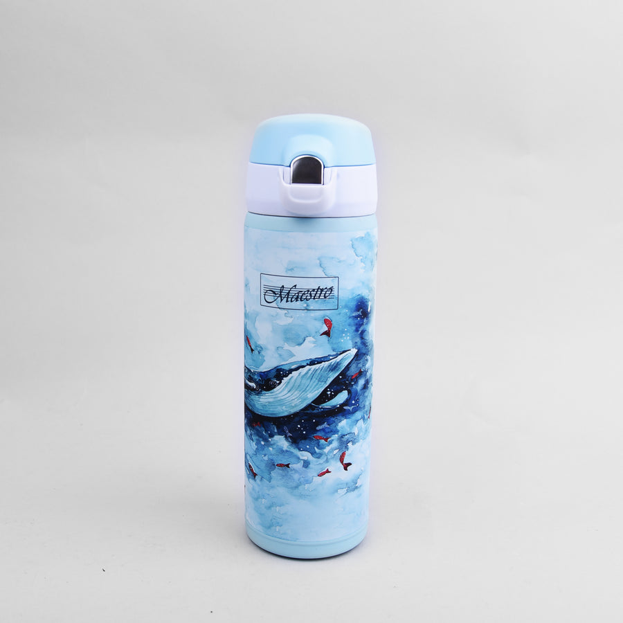Thermos Mug Kaffemugg Thermos Mug Isolerad flaska i rostfritt stål för varma eller kalla drycker 400 ml (Whale)