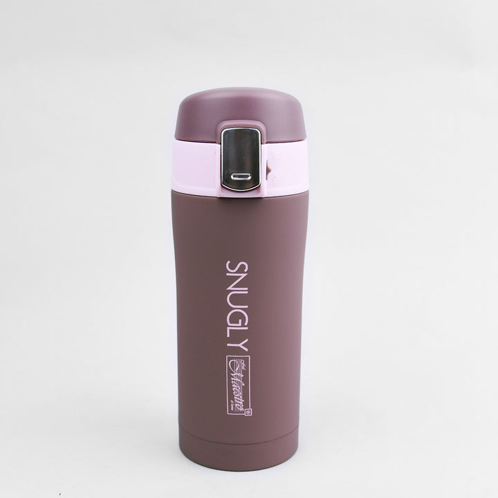 Snugly termosmugg kaffemugg termosflaska isolerat rostfritt stål för varma eller kalla drycker (300 ml, brun)