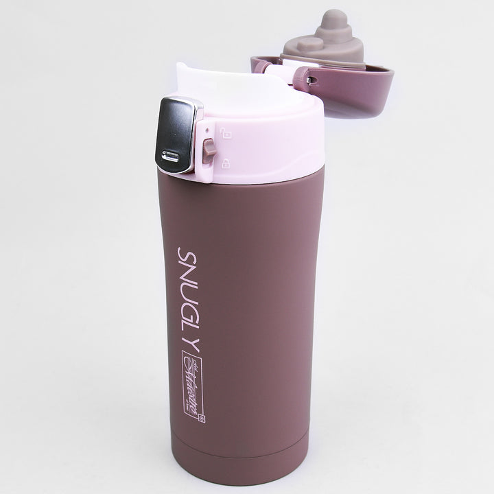 Snugly termosmugg kaffemugg termosflaska isolerat rostfritt stål för varma eller kalla drycker (300 ml, brun)