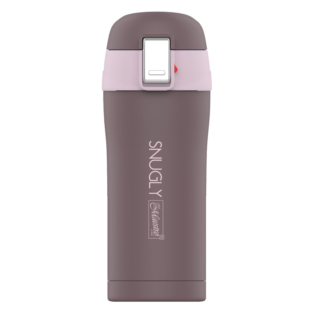 Snugly termosmugg kaffemugg termosflaska isolerat rostfritt stål för varma eller kalla drycker (300 ml, brun)