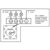 Maclean MCE717B Smart WiFi 2-vägs touch-strömbrytare kompatibel med Tuya APP väggströmbrytare glasomkopplare med färgväxling LED-bakgrundsbelysning infälld strömbrytare 85 x 85 mm (2-vägs fyrkantig, svart)