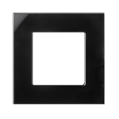 Maclean MCE730B Glasram Panel 86x86mm För Uttag Modulärt Vägguttag Infällt Uttag Vägguttag Infälld Installation (Glasram För Uttag, Svart)