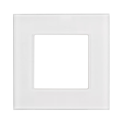 Maclean MCE730W Glasram Panel 86x86mm För Uttag Modulärt Vägguttag Infällt Uttag Vägguttag Infälld Installation (Glasram För Uttag, Vit)