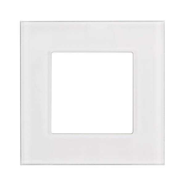 Maclean MCE730W Glasram Panel 86x86mm För Uttag Modulärt Vägguttag Infällt Uttag Vägguttag Infälld Installation (Glasram För Uttag, Vit)
