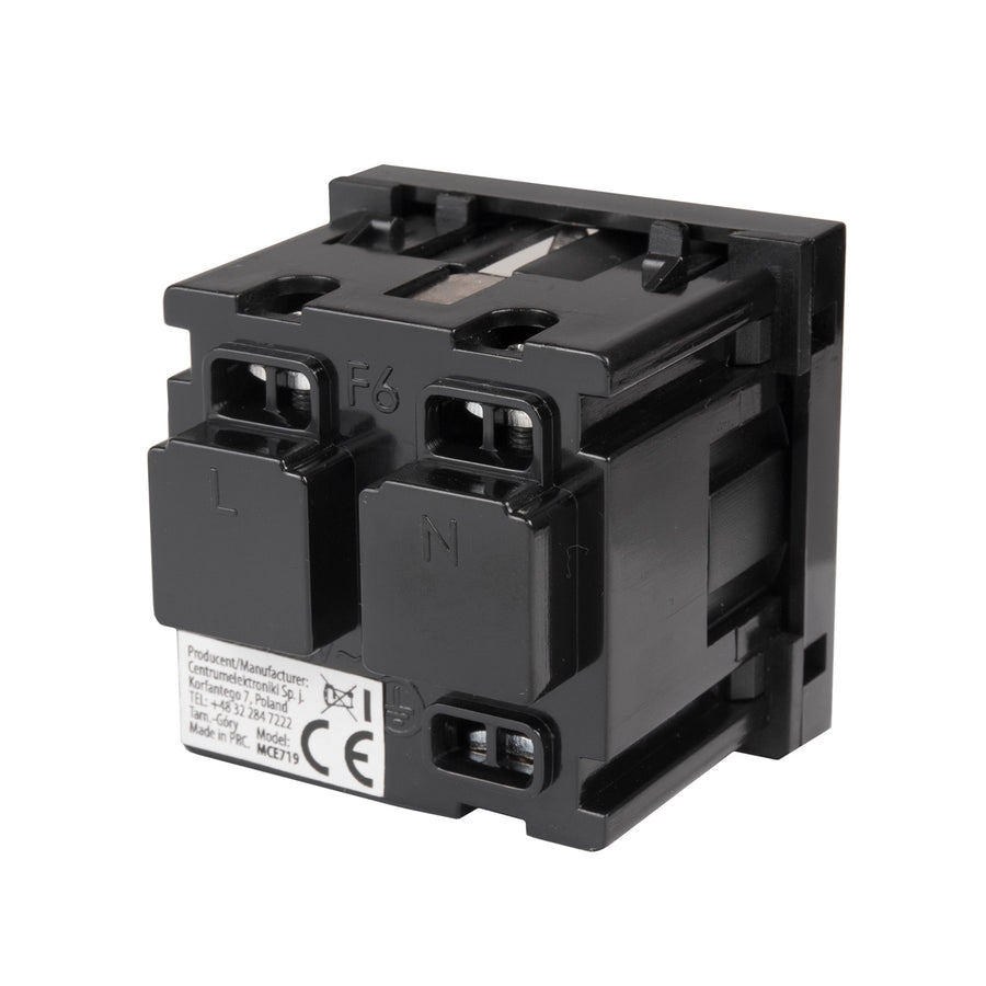 Maclean MCE719B Schuko Infällt Uttag Utan Ram Skyddskontaktuttag Vägguttag Modulärt Vägguttag Infällt Uttag Vägguttag Inbyggt Uttag Infälld Installation (Schuko Uttag, Svart)