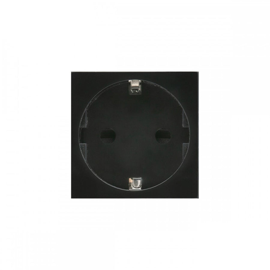 Maclean MCE719B Schuko Infällt Uttag Utan Ram Skyddskontaktuttag Vägguttag Modulärt Vägguttag Infällt Uttag Vägguttag Inbyggt Uttag Infälld Installation (Schuko Uttag, Svart)