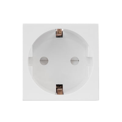 Maclean MCE719W Schuko Infällt Uttag Utan Ram Skyddskontaktuttag Vägguttag Modulärt Vägguttag Infällt Uttag Vägguttag Inbyggt Uttag Infälld Installation (Schuko Uttag, Vit)
