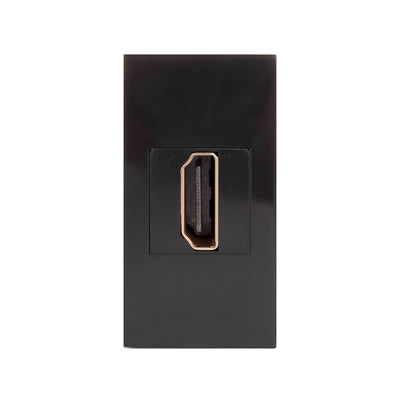 Maclean MCE720B HDMI-Uttag Modulärt Vägguttag Infällt Uttag Vägguttag Inbyggt Uttag Infälld Installation (HDMI Uttag, Svart)