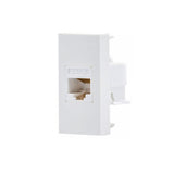 Maclean MCE725W LAN-Uttag CAT.6 Universellt Nätverksuttag Modulärt Vägguttag Infällt Uttag Vägguttag Infälld Installation (LAN Uttag, Vit)