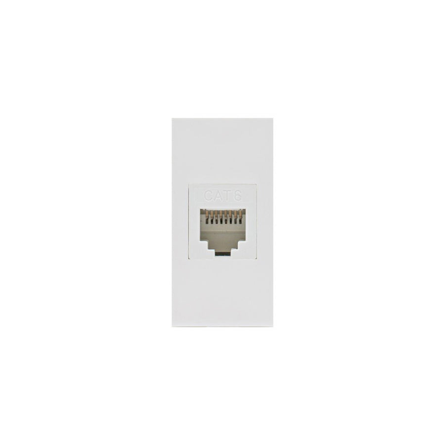 Maclean MCE725W LAN-Uttag CAT.6 Universellt Nätverksuttag Modulärt Vägguttag Infällt Uttag Vägguttag Infälld Installation (LAN Uttag, Vit)