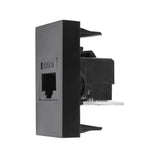 Maclean MCE725W LAN-Uttag CAT.6 Universellt Nätverksuttag Modulärt Vägguttag Infällt Uttag Vägguttag Infälld Installation (LAN Uttag, Svart)