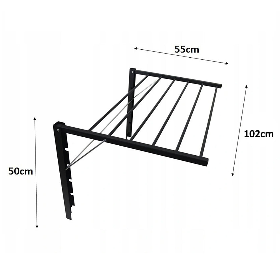 Majka Väggmonterad tvättmaskin Väggmonterad torkställning (100cm, Silver)