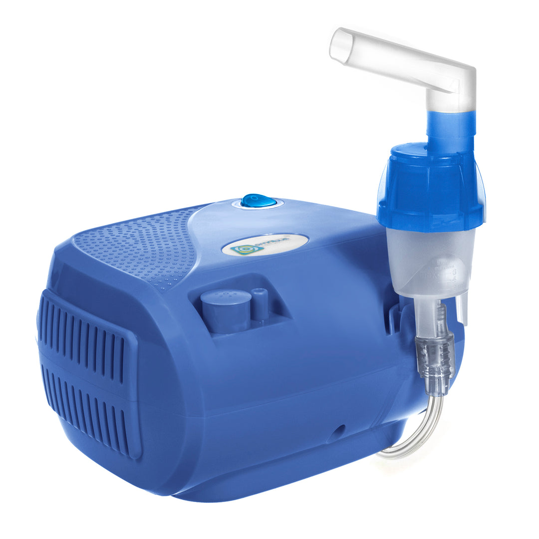 Inhalator Aerosol Therapy Nebuliser Inhalator Kompressor Mask för vuxna och barn Blå