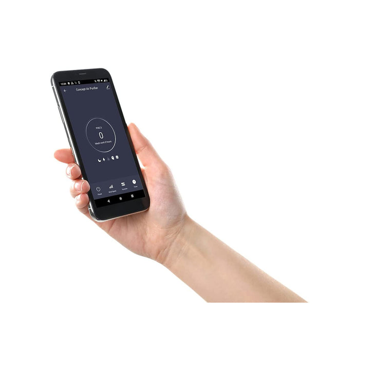 CONCEPT Hausgeräte Perfect Air SMART CA2000 Luftrenare Rumsluftrenare 320 m3 / h 7-stegsfiltrering HEPA-13 dammfilter Ioniserande kolfilter 99,9% Mobile App, svart