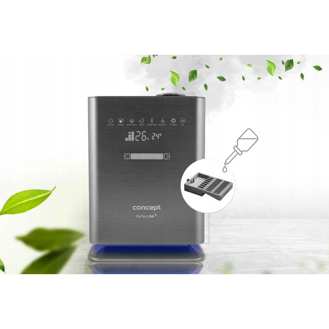 CONCEPT ZV2021 Luftfuktare Perfect Air Wifi Remote Aromaterapi Timer UV UVC LED-display