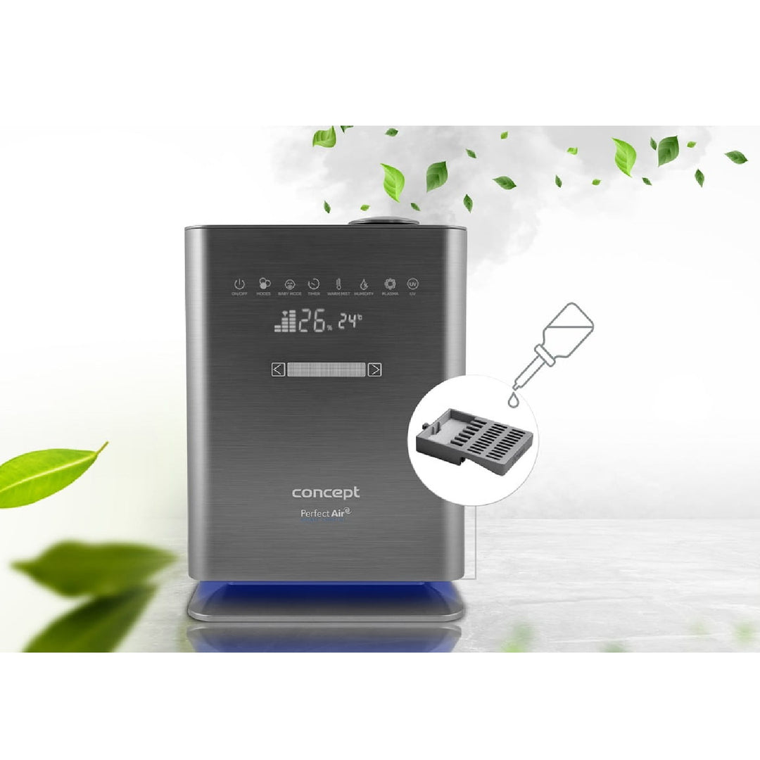 CONCEPT ZV2021 Luftfuktare Perfect Air Wifi Remote Aromaterapi Timer UV UVC LED-display