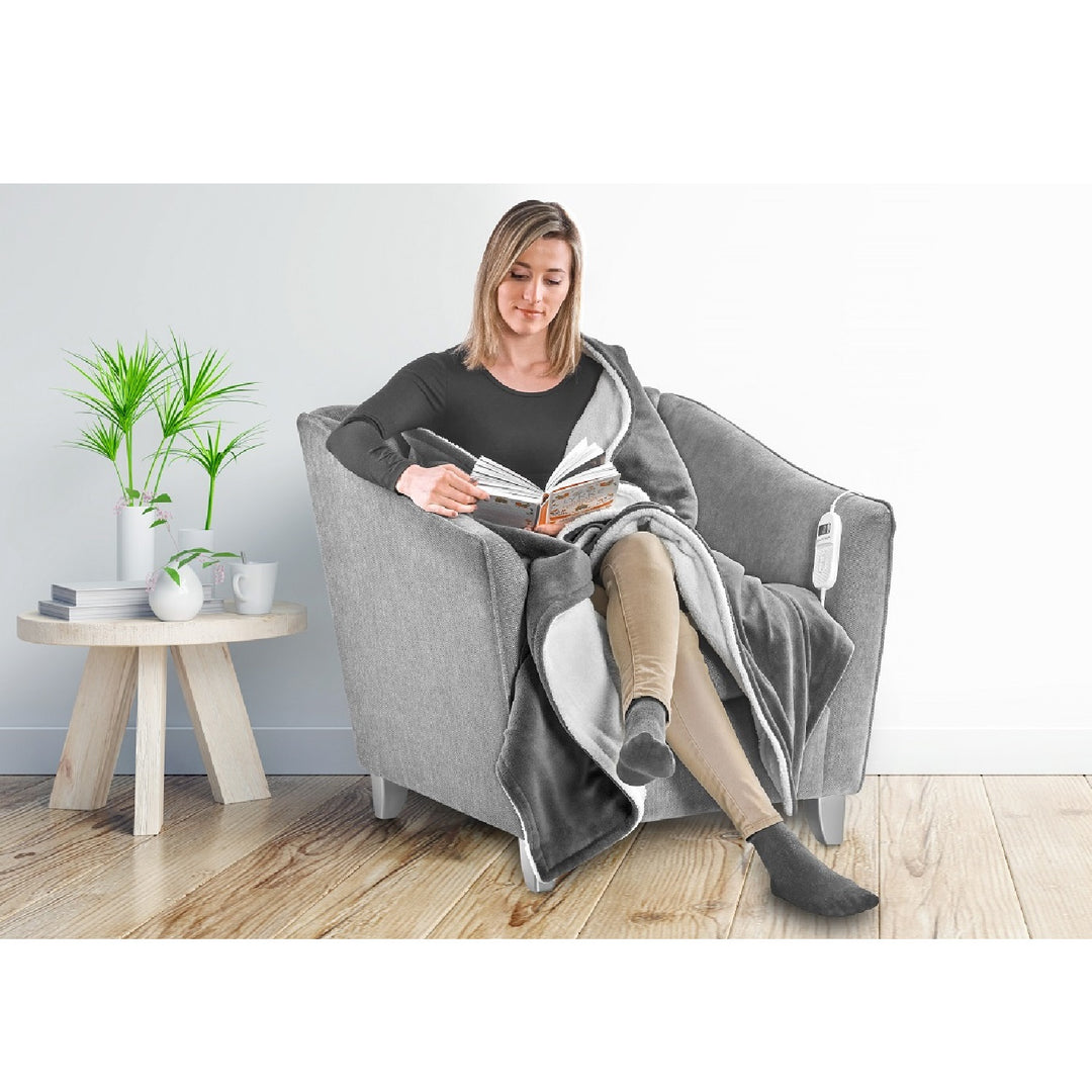 Concept Luxury DV7420 XL uppvärmd filt 180x130cm Coral Fleece & Sherpa