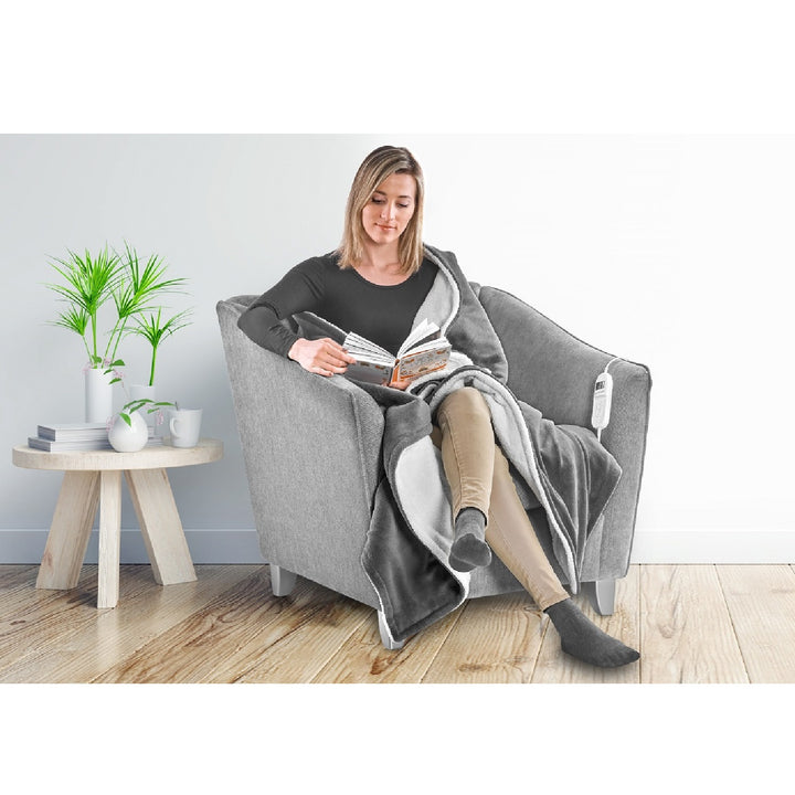 Concept Luxury DV7420 XL uppvärmd filt 180x130cm Coral Fleece & Sherpa