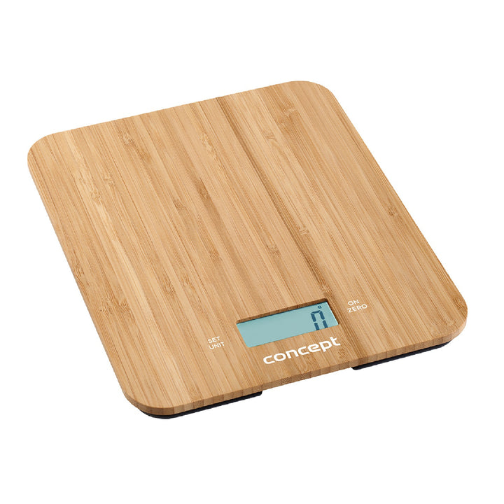 Concept VK5713 Digital köksvåg - Bamboo - 15kg Klock Timer Bamboo Design max. 15kg med hängande krok